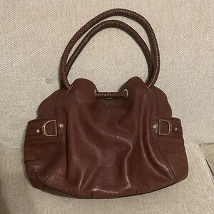 Cole Haan Brown Leather Shoulder Bag Tote